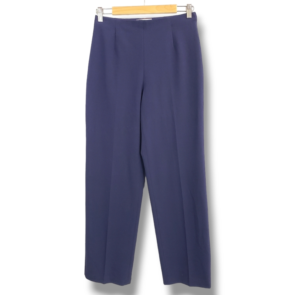 Coldwater Creek Navy Blue High-waist No Pocket Dress Pant Trousers Size 6